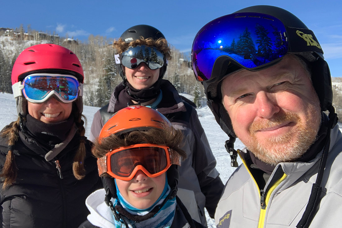David Warren skiing with family in Colorado
